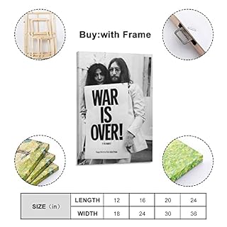 John Lennon War Is Over Cool Poster sur toile pour salon 30 x 45 cm - Les Beatles, Paul McCartney, John Lennon, RIngo Starr, George Harrison John Lennon War Is Over Cool Poster sur toile pour salon 30 x 45 cm – Image 2