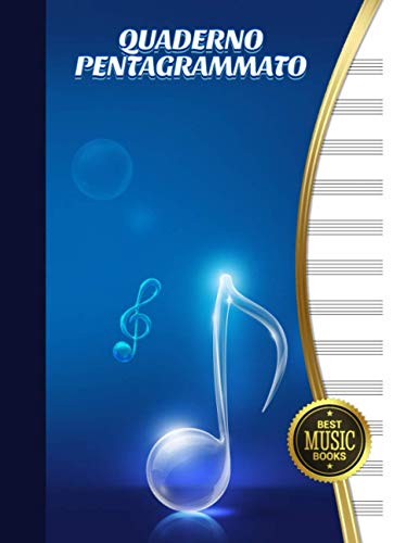 Quaderno pentagrammato: Quaderno di musica - (Italiano) copertina flessibile (Italian Edition)