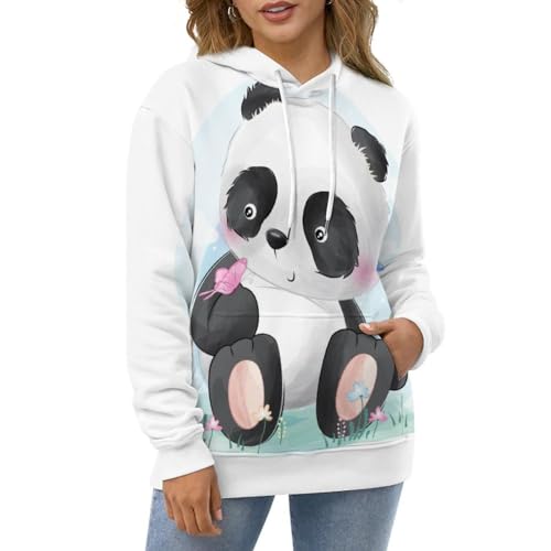 Hoodie oiseau panda UMENG pull col capuche unisexe taille S - 5