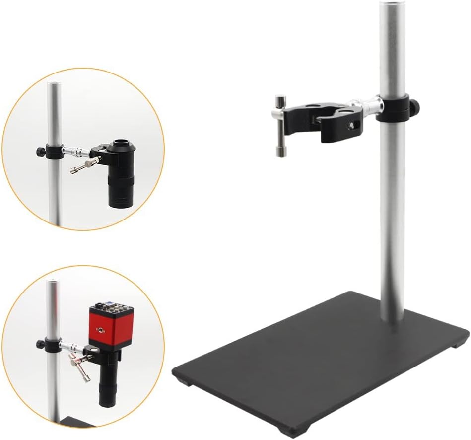 Microscope Accessories Kit USB Microscope Holder Stand Base Super Clamp Webcam Adjustable Bracket Frame for Industry Machine Vision Cameras Microscope Slides
