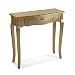 Produktbild Versa Cagliari Schmales Möbelstück für den Eingangsbereich oder Flur, Moderner Konsolentisch, mit 1 Schublade, Maßnahmen (H x L x B) 80 x 30 x 80 cm, Holz, Farbe: Golden