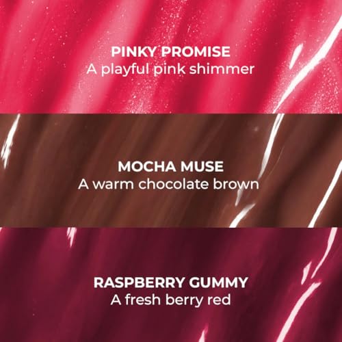 Image of Conscious Chemist Peptide Lip Balm SPF15 Gift Box (Pack of 3) - Mocha Muse, Raspberry Gummy & Pinky Promise | 24 Hr Hydration & Moisturizing Lip Balm for Dark & Pigmented Lips | Sun Protection | 15g