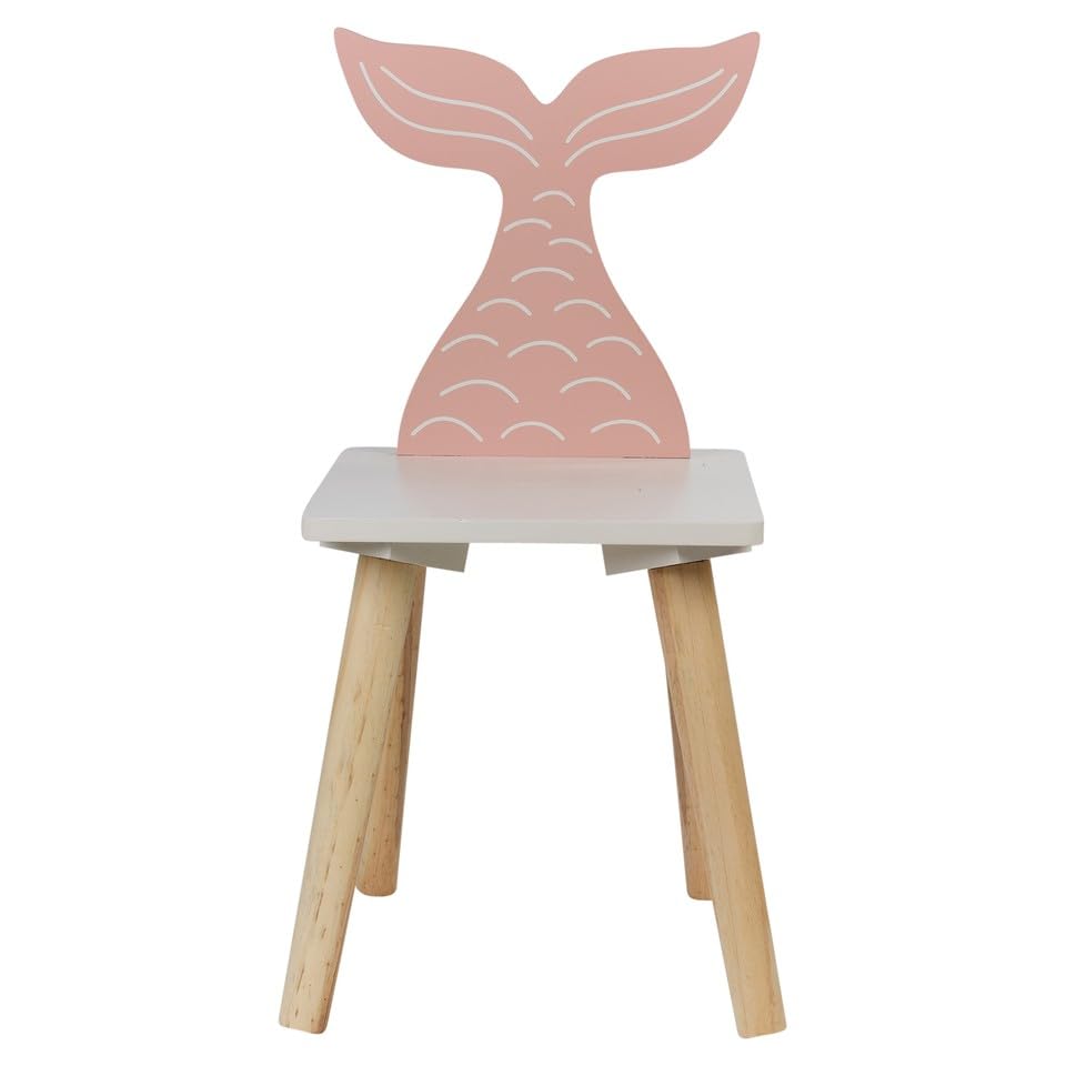 URBNLIVING Children’s Wooden Chair, Animal Character Design, Small Stool and Kids Work Seat, Easy to Assemble – Wipe Clean – Ideal for Toddlers, Nursery, Bedroom, or Playroom, Set of 1