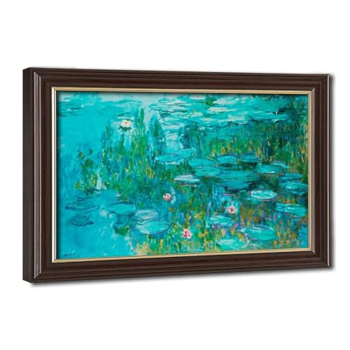 Toile Nymphéas de Claude Monet 20x30 cm décor mural avec cadre pour salon