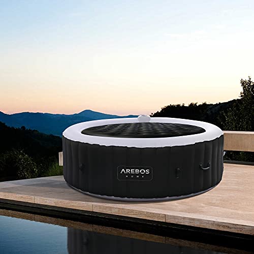 Arebos Thermische Overtrek voor Whirlpools | Ø160cm of 140cm | zwart | Whirlpool Accessoires voor Zwembaden… - Image 4