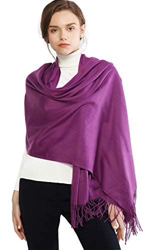 Image of RIIQIICHY Women's Fringe Shawl Wrap Pashmina Scarf for Wedding Evening