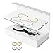 TISHITA 2 St&uuml;ck Permanent Armband Set Edelstahl Silber mit Schloss Werkzeug Karten f&uuml;r Paare Geschenk Valentinstag Jahrestag Geburtstag Dating T&auml;gliche Verwen, 1 Silber 1 Gold