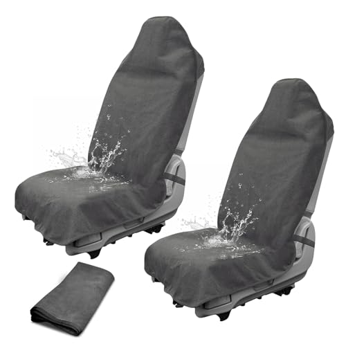 Housses de siège de voiture imperméables lavables | Protection universelle grise SUV