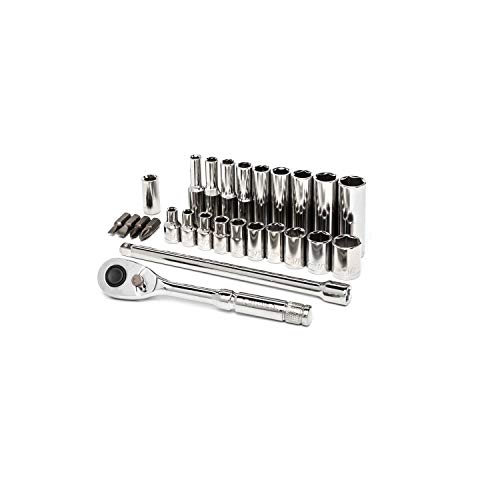 Crescent 26 Piece 1/4" Drive 6 Point Standard & Deep Sae Mechanics Tool Set - Csws2C #TOP1