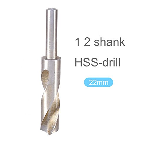22 mm Spitze Ø 4241 HSS Schmiede Spiralbohrer 1/2 Gerader Schaft Bohrlochwerkzeug