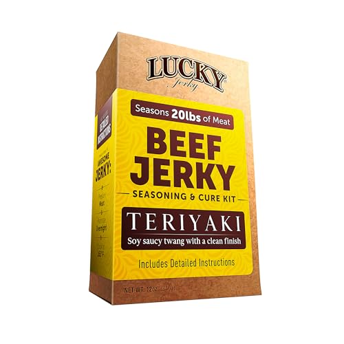 Lucky Jerky Teriyaki DIY Jerky Seasoning Kit - Seasons 20lbs of Meat