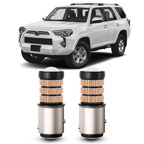 MEALAM Amber Yellow 1157 1057 2057 7528 LED Bulbs with Projector Front Turn Signal Blinker Lights Compatible with 2010 2011 2012 2013 Toyota 4Runner, Pack of 2