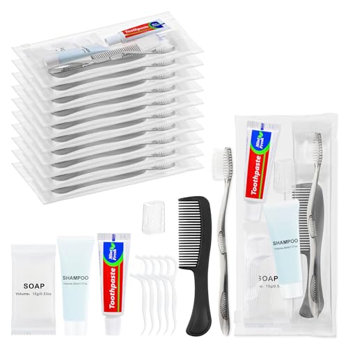 Kit brosse à dents de voyage individuel complet pour hôtel et camping