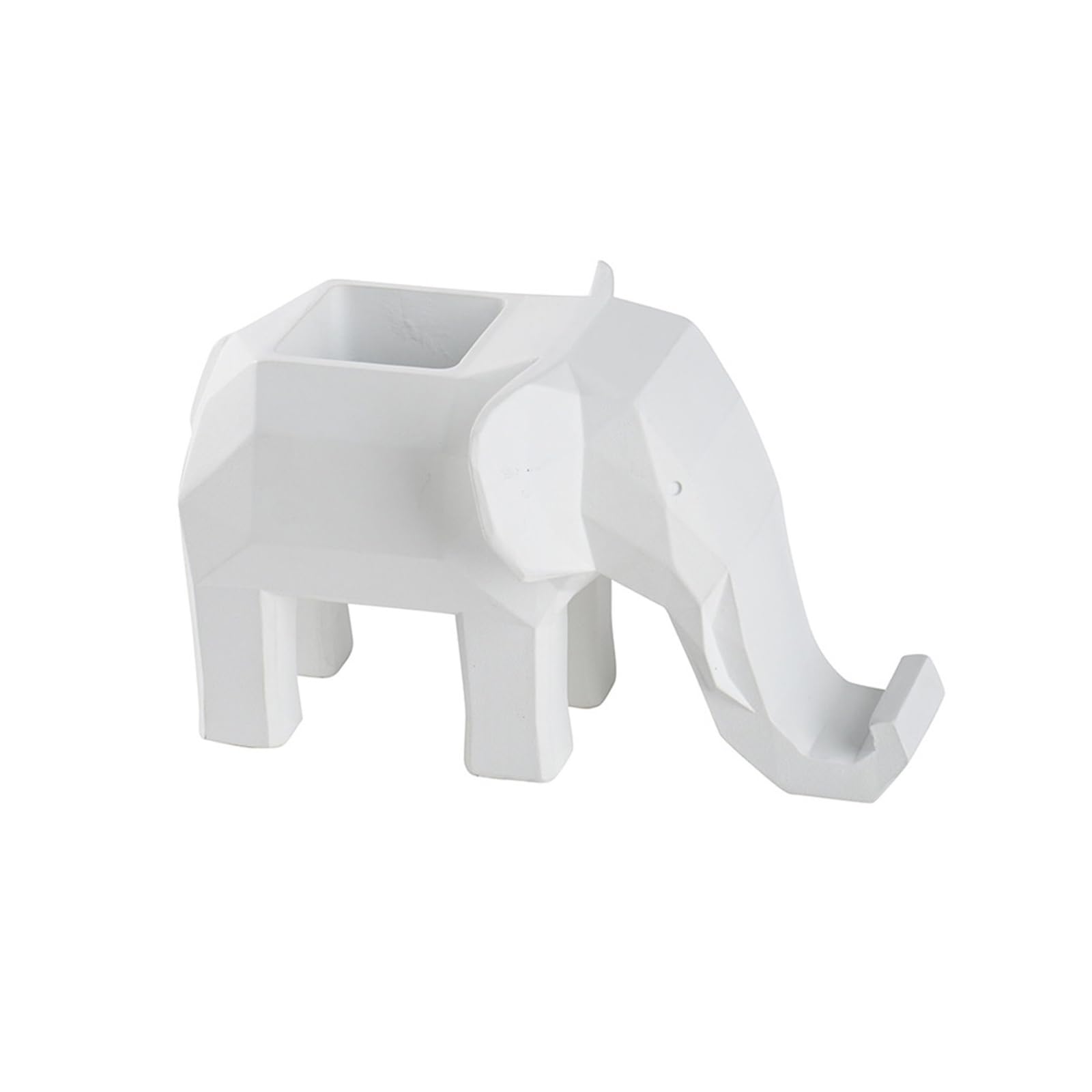 pumpumlia Geometric Elephant Pencil Stand with Phone Stand Decorative Pen Organiser Box for Holding Pencil Eyeglasses Phone Stylish Offices Planner