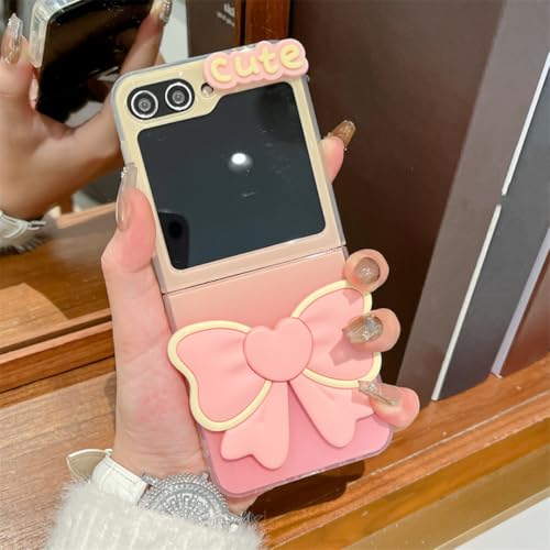 Coque Galaxy Z Flip5 anti-chute avec nœud relief et dragonne