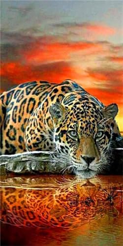 Cadeau diamond painting tigre géant 220x100cm pour passionne d'artisanat d'art