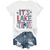Photo Gallery maglietta it s lake time 4th of july its lake time, bianco, s Photo Gallery maglietta it s lake time 4th of july its lake time, bianco, s