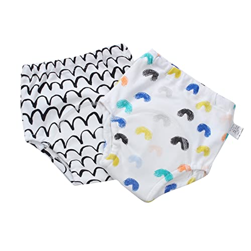 Image of Unisex Potty Underwear Cotton Toddler Boys and Girls Pee Training Underpants Waterproof Reusable Pants 6-Pack