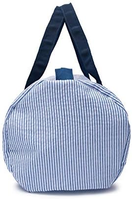Weekender Bags, Seersucker Travel Duffle Bag Overnight Small Bag, Toddler Carry on Bags for Boys Girls Kids Women(Navy) 4 Weekender Bags, Seersucker Travel Duffle Bag Overnight Small Bag, Toddler Carry on Bags for Boys Girls Kids Women(Navy)