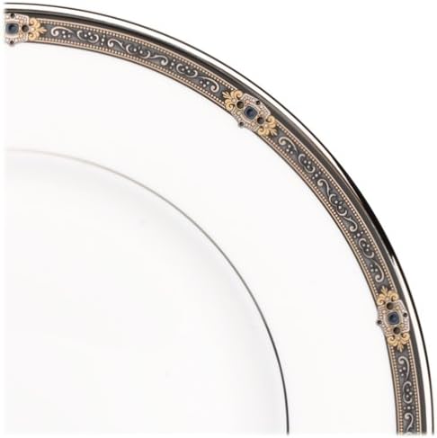 Miniatura 2 de Lenox Vintage Jewel - Juego de vajilla de porcelana de hueso con bandas de platino de 20 piezas, servicio para 4 personas