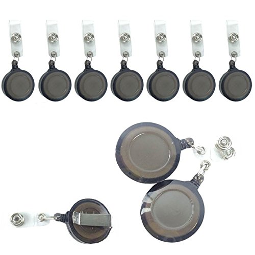 50 Pcs Per Pack New ID Badge Holder Reel Retractable Key Clip Wholesale Price Black
