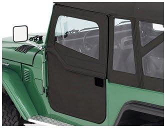 Miniatura 2 de Bestop 5177415 Puertas de tela de mezclilla negra de 2 piezas para Toyota Land Cruiser 1964-1984