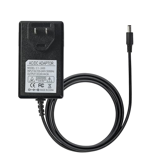 Image of 24V 3A Power Supply 72W AC Adapter Power Cord 100-240V 50-60Hz to DC 24 Volt 3 Amp Transformer 2A 1A Converter with 5.5x2.1mm DC Barrel for LED Strip Module Light, CCTV Camera System