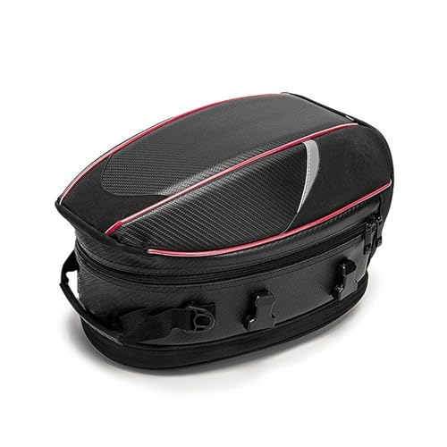 Sacoche arrière de moto rouge pour voyages et road trips de week-end
