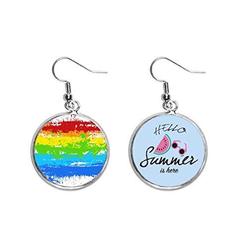 Pendientes de sandía Pride arcoíris para lucir en festivales de verano
