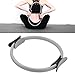Yoga Ring, Pilates Circle for Home Gym Exercises Strengthens Core Muscles Fitness Ring for All Levels and Sit Stand Lie Positions(Grey)