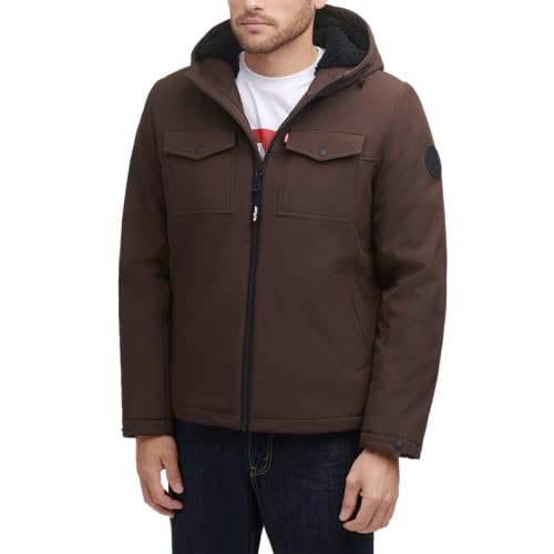 Image of Levi's Men's Soft Shell Two Pocket Hooded Trucker Jacket