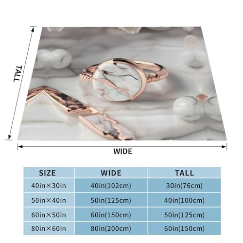 Couverture polaire en flanelle marbre blanc drap de lit chaud et moelleux