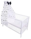 Himmel waschbar bei 30° Grad. Hergestellt in der EU. Passend für Babybetten 60 x 120 cm, 70 x 140 cm