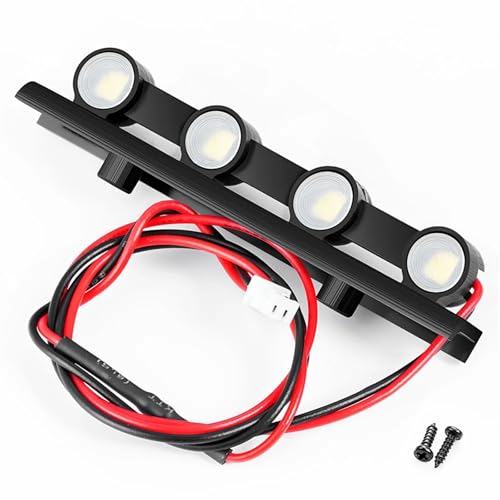 Luces TRX4M de plástico con barra de techo y faros para Defender 1/18 2