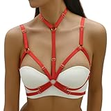 Caractéristiques : le harnais à lanières est tendance et punk gothique, vous rend plus attirante