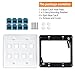 8Port Ethernet Wall Outlet Plate Cat6 Jack RJ45 Keystone Female to Female Network Cables Inline Coupler Wires Connector with 2Gang Low Voltage Mount Blue
