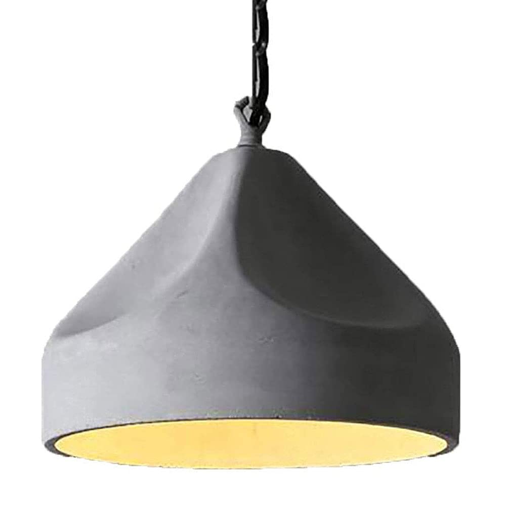 Luminaire suspendu rétro en ciment gris ajustable E27 pour plafond loft