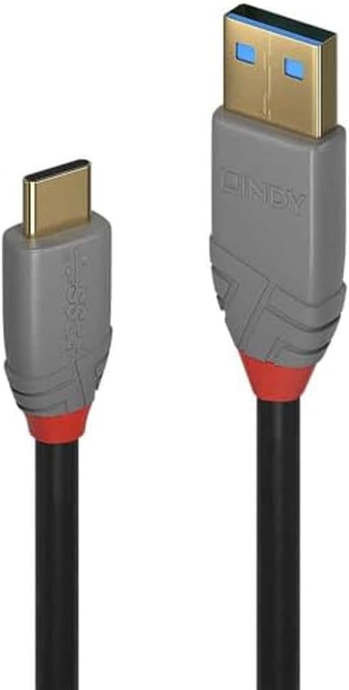 LINDY 1.5m USB C to USB A 3.2 Gen 2 Cable, 10Gbps, 100W 5A, PD, Fast Charging Data Cord for USB C, External SSD, MacBook Pro, iPad, iPhone 15