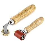 QWORK 40mm Silicone Seam Roller + Brass Seam Roller, Wallpaper Seam Roller Tool, Roofing and Vinyl Flooring Detail Roller, for PVC/TPO/EPDM Single Ply Roofing Tape