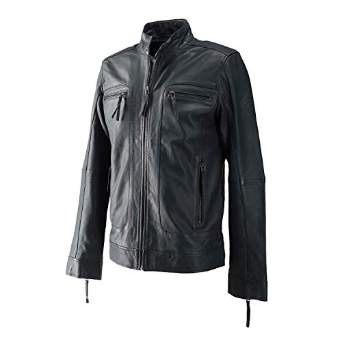 [ライズ] レザージャケット CLUBS アイアンブルー 2XL