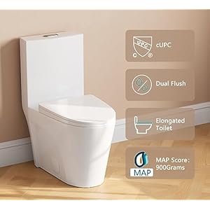 Deervalleyelongatedonepiecetoiletforbathroomscomfortseatheight17dualpowerflushtoilet1116gpfmap900g12roughin Urban Country Home Decor Deervalley elongated one piece toilet for bathrooms comfort seat height 17 dual power flush toilet 1116 gpf map 900g 12 rough in urban country home decor