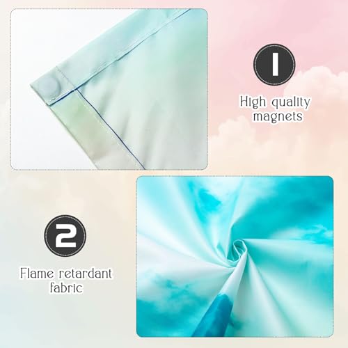 Image of Hortsun Pack of 2 Fluorescent Light Covers 4 x 2 Feet Magnetic Ceiling Light Cover Room Supplies for Home Office(Sunset Glow)