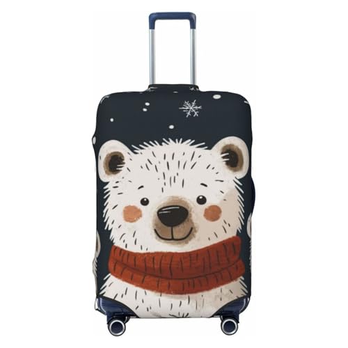 Cute Bear Print Travel Luggage Cover Elastic Baggage Protector Fits 22-24 Inch Luggage
