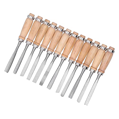 Wood Turning Chisel, 12Pcs 8in High Speed Steel Wood Chisel Sets, Grinder Wood Carving Chisels, Wood Chisel for Modeling, Carving, Cutting 5 Wood Turning Chisel, 12Pcs 8in High Speed Steel Wood Chisel Sets, Grinder Wood Carving Chisels, Wood Chisel for Modeling, Carving, Cutting - Image 5