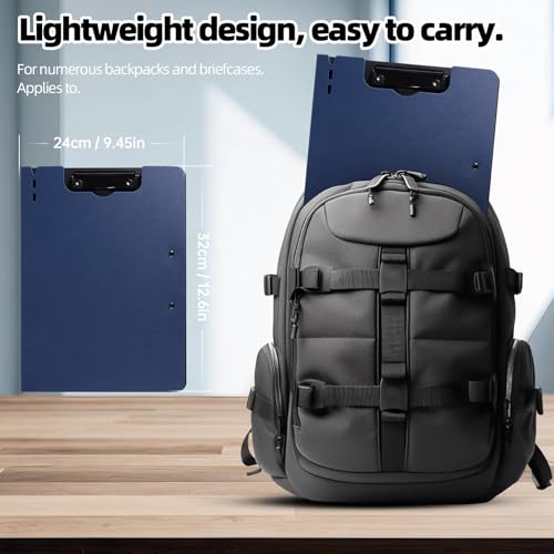 Image of FRETONBA File Folder Flip Writing Pad A4 Foldover Clipboard Foldable Lightweight PVC Clip Boards Document Organizer for Business Office School Hospital Nurses Students (A) | Low Profile Horizontal & Vertical Double Metal Clips, 360 Degree Foldable, A4 Size with Pen Holder for Office & School