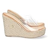Sandalia mujer transparente cuna alta