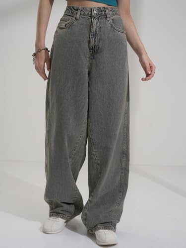 Image of Tokyo Talkies Women Cotton Baggy Jeans | Machine wash