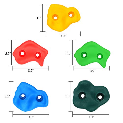 X XBEN 20 Rock Climbing Holds and 6 Ratchet Strap for Kids/Adult