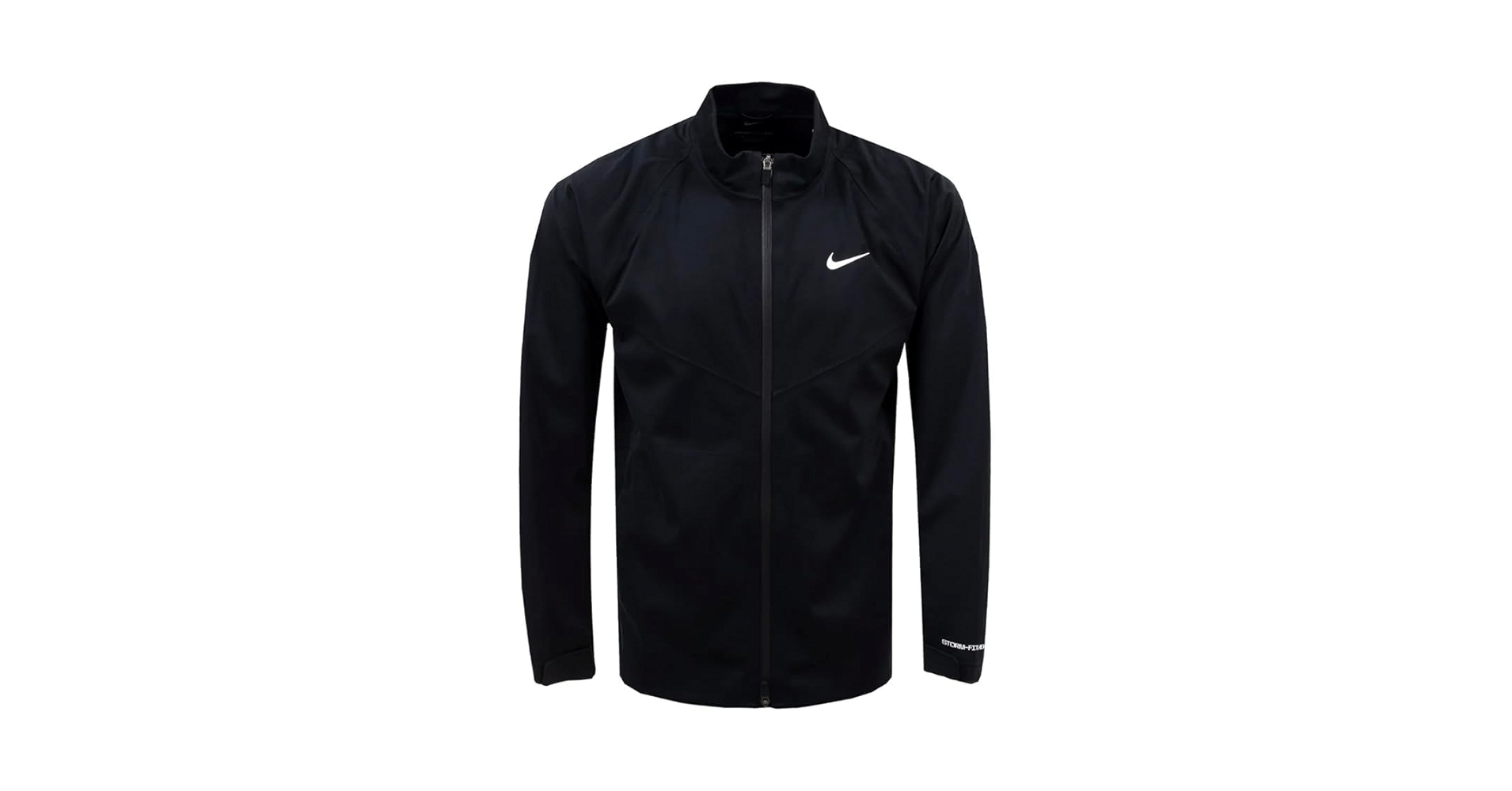 NIKE Men's Storm-FIT ADV Full-Zip Golf Rain Jacket, BLACK