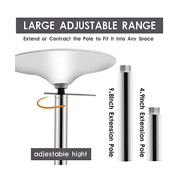 HBOKIT Stripper Pole Spinning and Static Dance Pole Portable Removable Dancer Pole Kit for Home Club Party Pub Professionals Beginners Exercise